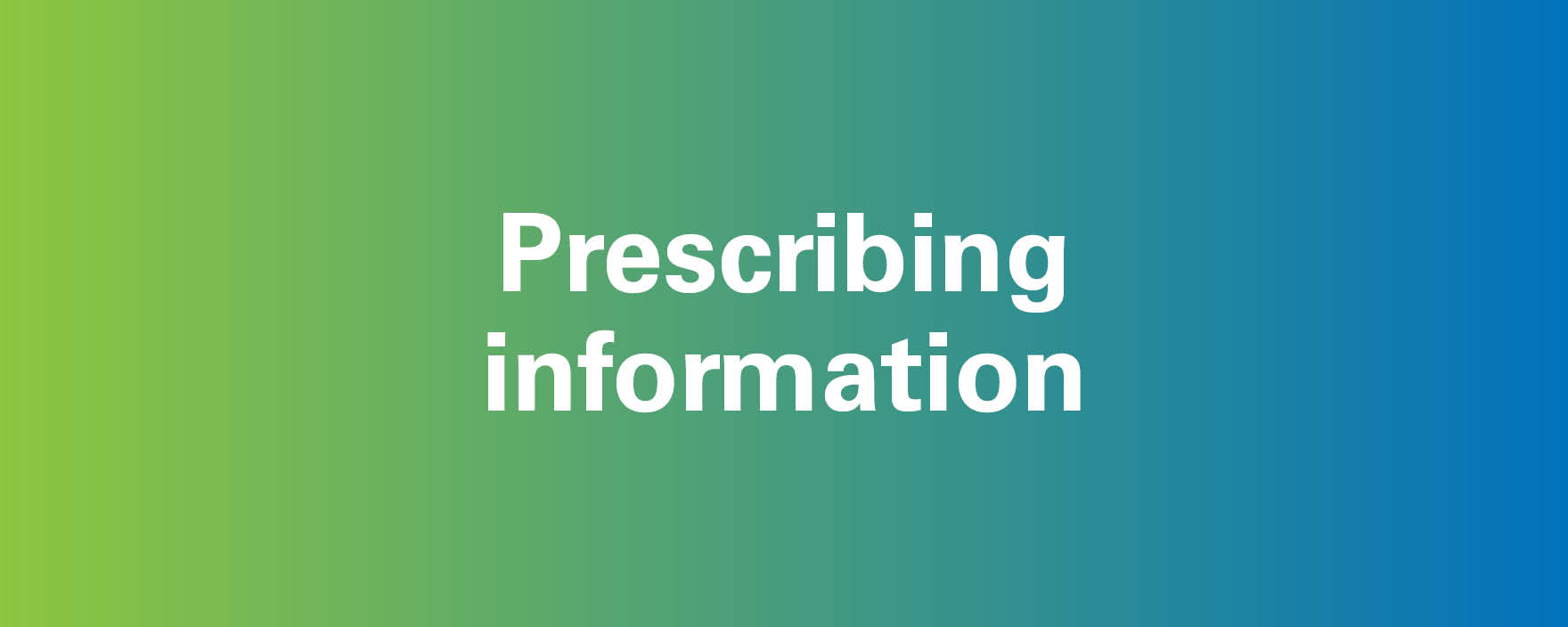 Prescribing information